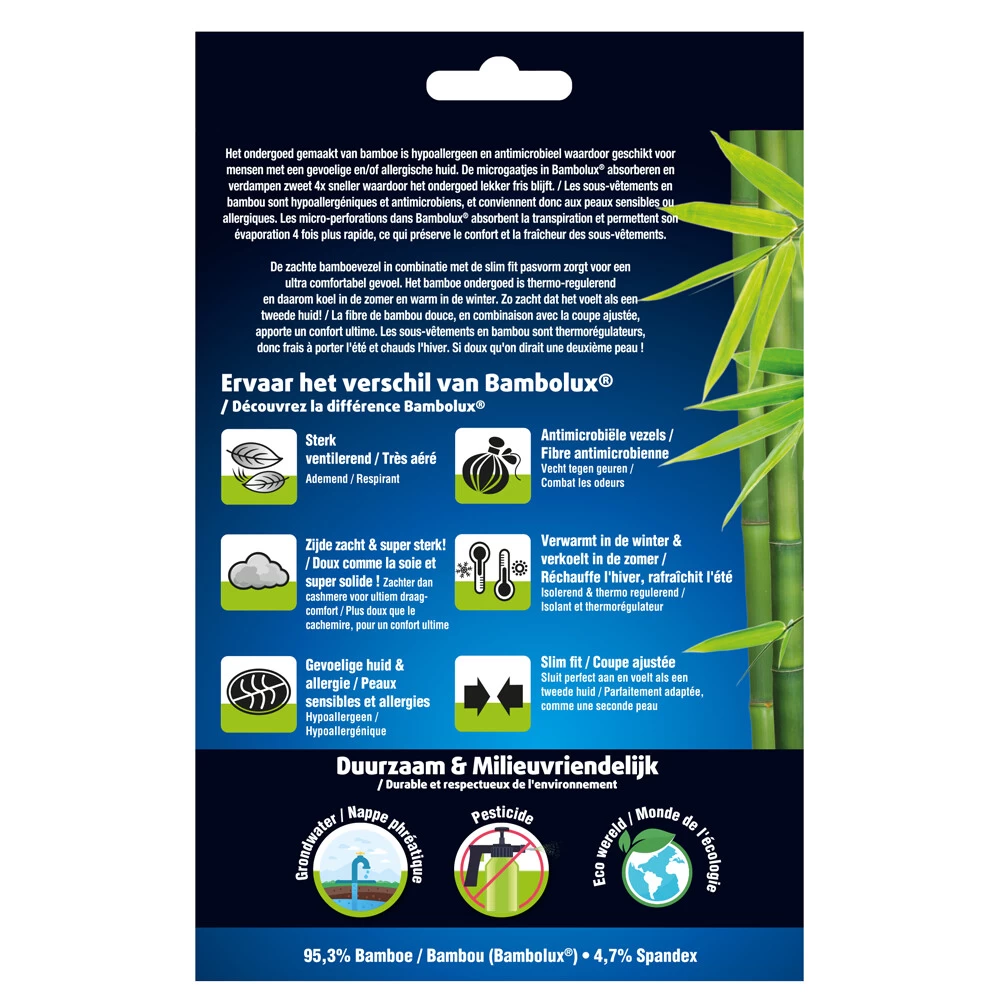 Lucovitaal Bamboe Hipster Maat XL 2 Lucovitaal Bamboe Hipster Maat XL - Afbeelding 2