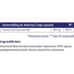 Vitakruid B3 Niacinamide 500 Mg -Gezondheidsproducten Winkel 1024009 5