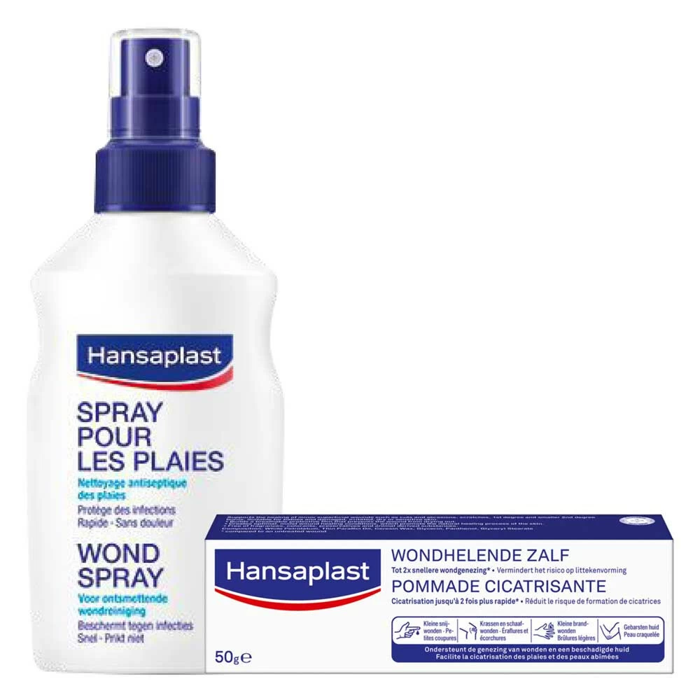 HANSAPLAST Wondspray + Wondhelende Zalf Pakket 1 HANSAPLAST Wondspray + Wondhelende Zalf Pakket