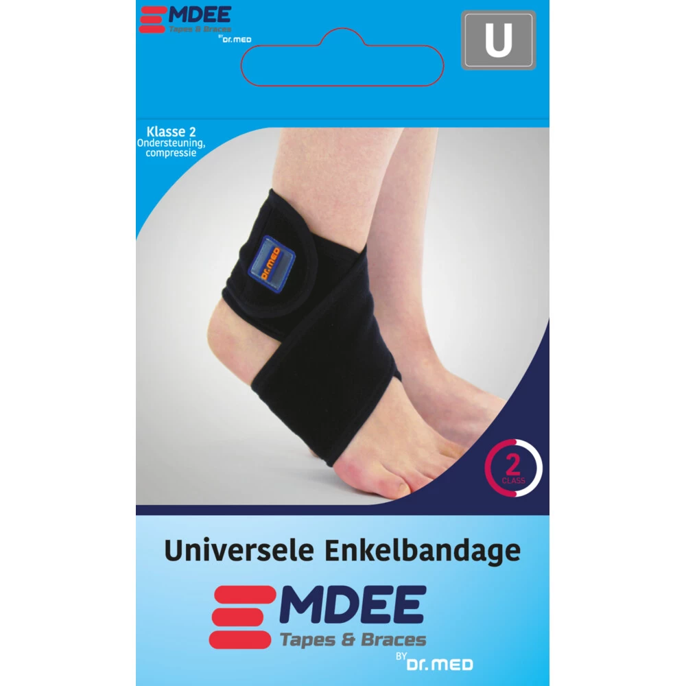 Emdee Universele Enkelbandage Blauw 1 Emdee Universele Enkelbandage Blauw