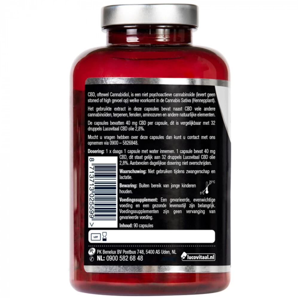 3x Lucovitaal CBD Cannabidiol 40mg Maxi Pot 3 3x Lucovitaal CBD Cannabidiol 40mg Maxi Pot - Afbeelding 3