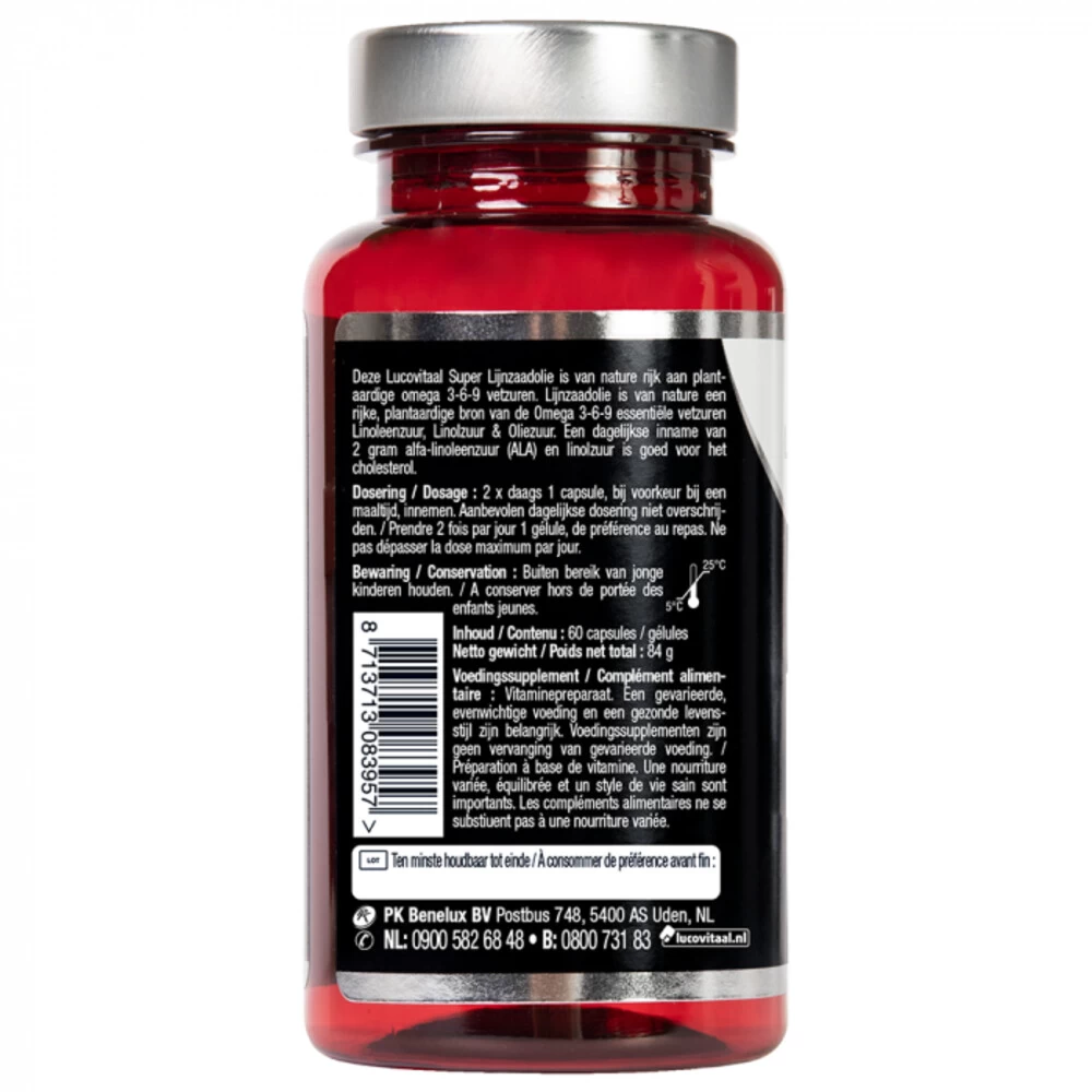 3x Lucovitaal Super Lijnzaad Olie 1000 Mg Omega 3-6-9 3 3x Lucovitaal Super Lijnzaad Olie 1000 Mg Omega 3-6-9 - Afbeelding 3