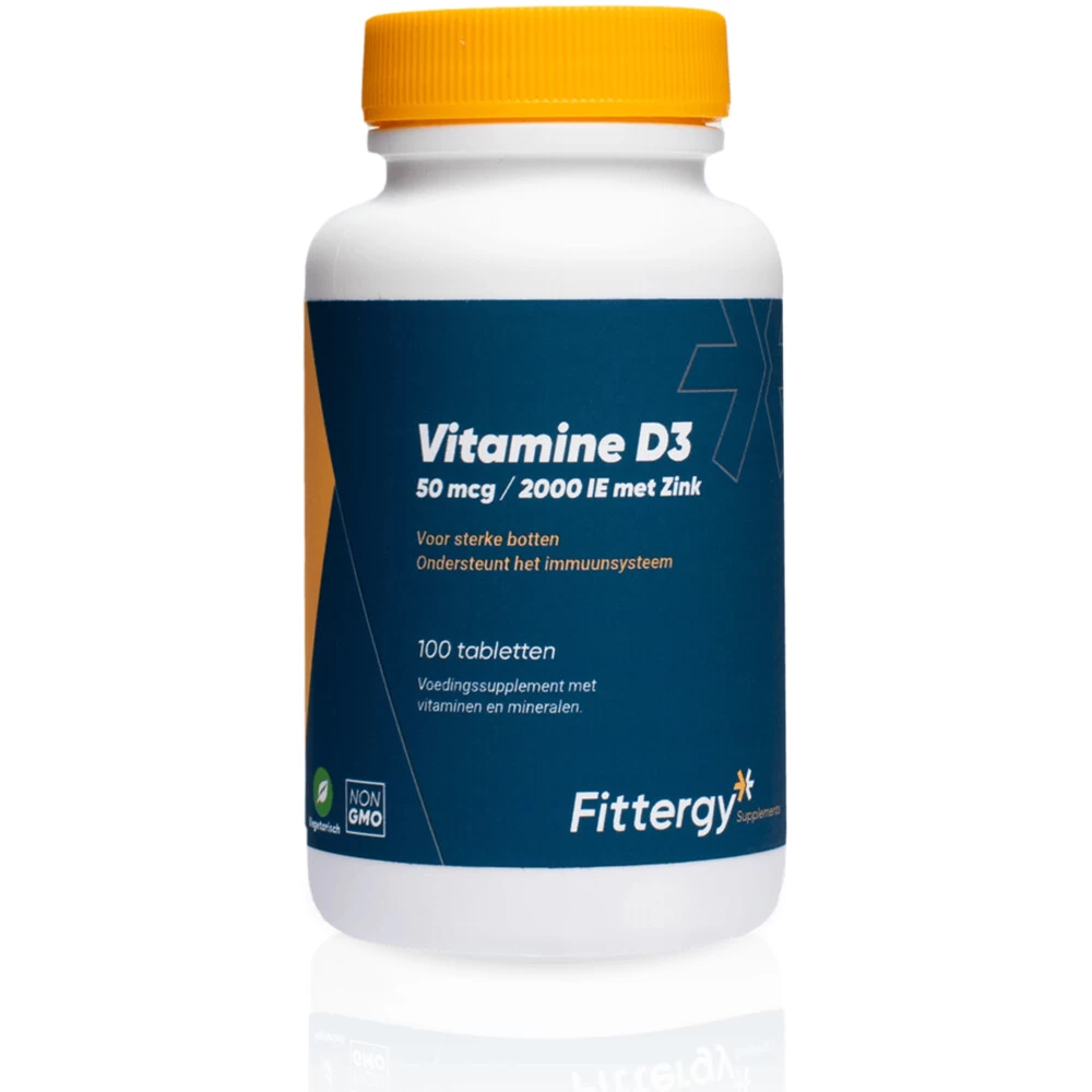 Fittergy Supplements Vitamine D3 50mcg Met Zink 1 Fittergy Supplements Vitamine D3 50mcg Met Zink