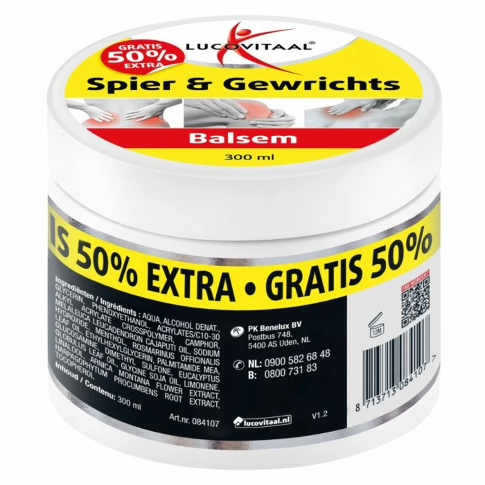 3x Lucovitaal Spier & Gewrichtsbalsem 50% Extra 2 3x Lucovitaal Spier & Gewrichtsbalsem 50% Extra - Afbeelding 2