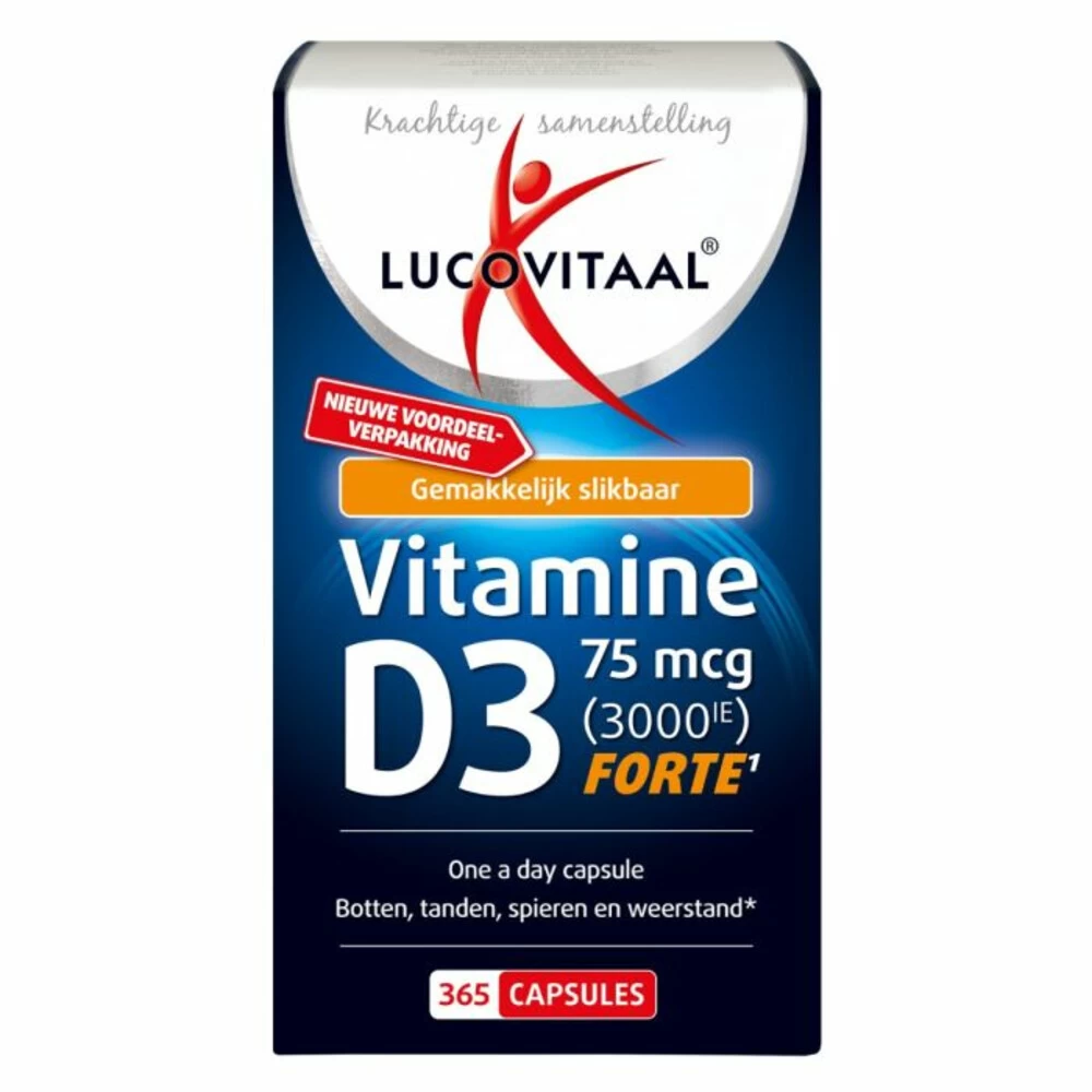 Lucovitaal Vitamine D3 D3 75mcg (3000IE) Forte 1 Lucovitaal Vitamine D3 D3 75mcg (3000IE) Forte