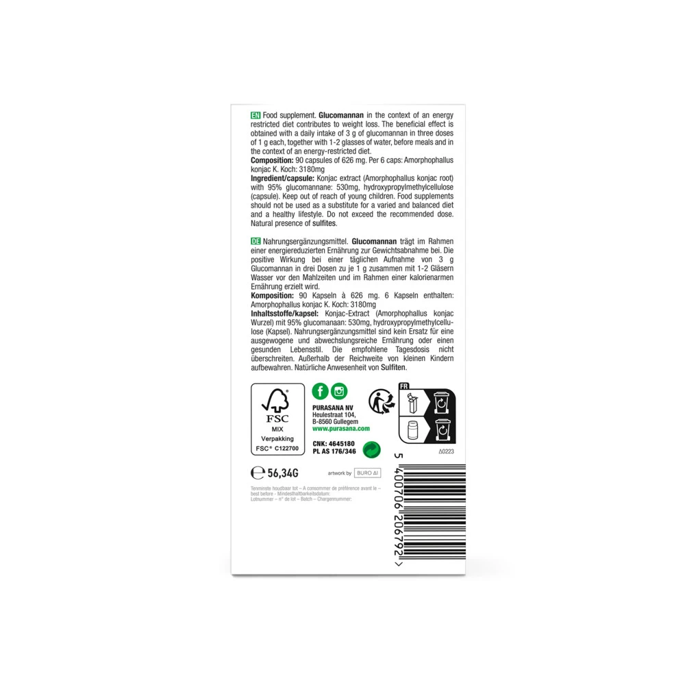 Purasana Konjak Extract 530 Mg 3 Purasana Konjak Extract 530 Mg - Afbeelding 3