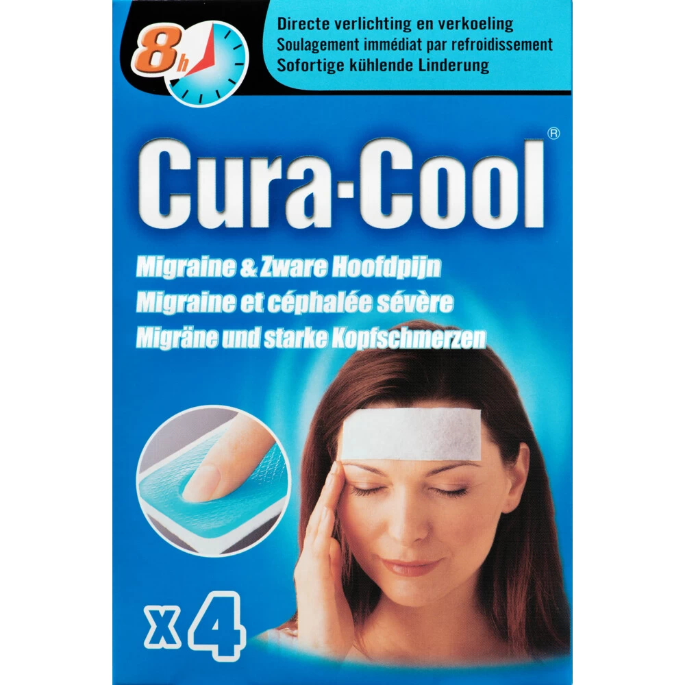 3x Be Cool Cura-cool Migraine Strips 1 3x Be Cool Cura-cool Migraine Strips