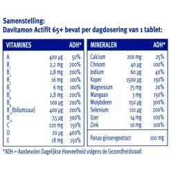 Davitamon Actifit 65+ 7 Davitamon Actifit 65+ -Gezondheidsproducten Winkel 756472 4