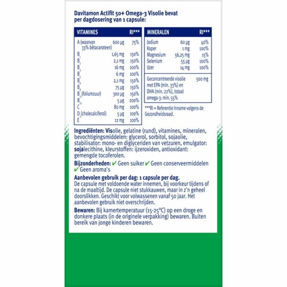 Davitamon Actifit 50+ Omega-3 Visolie 4 Davitamon Actifit 50+ Omega-3 Visolie - Afbeelding 4