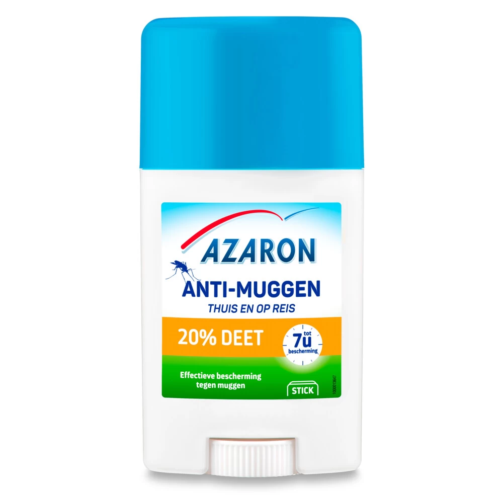 2x Azaron Anti Muggenstick 20% DEET 1 2x Azaron Anti Muggenstick 20% DEET