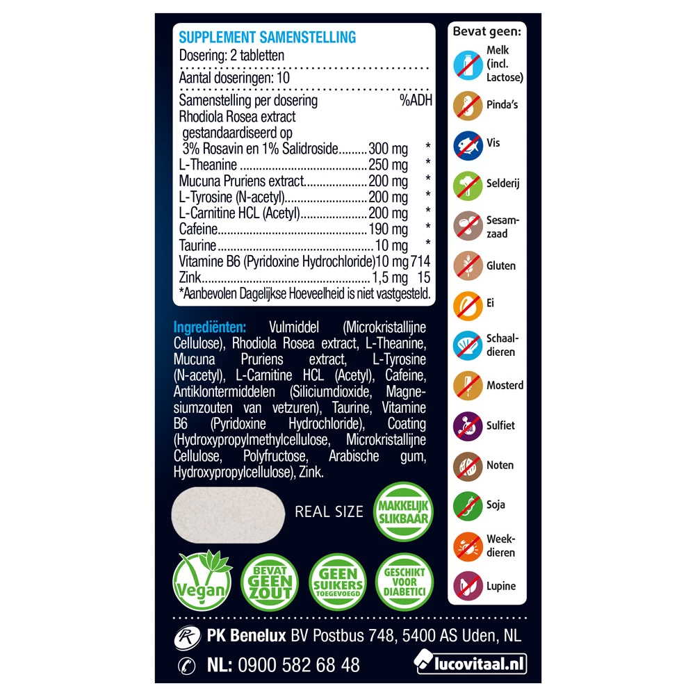 Lucovitaal Mentale Focus Pil 3 Lucovitaal Mentale Focus Pil - Afbeelding 3