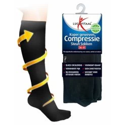 Lucovitaal Compressie Steun Sokken Zwart Maat 36-41 -Gezondheidsproducten Winkel 997685 3